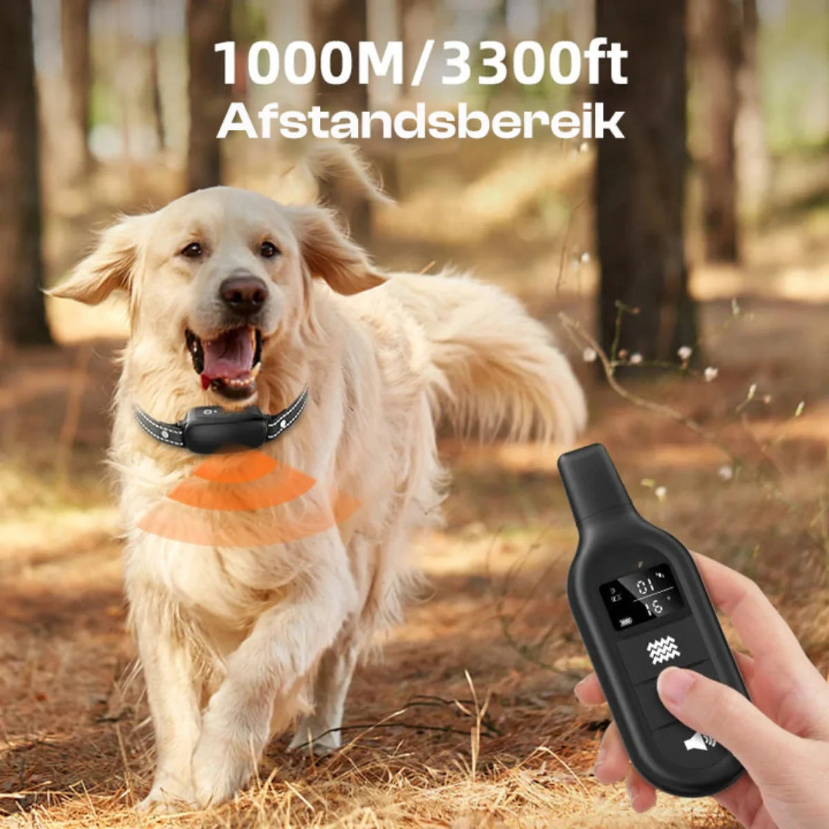 Hundetræningshalsbånd Med Lyd, Vibration Og Puls
