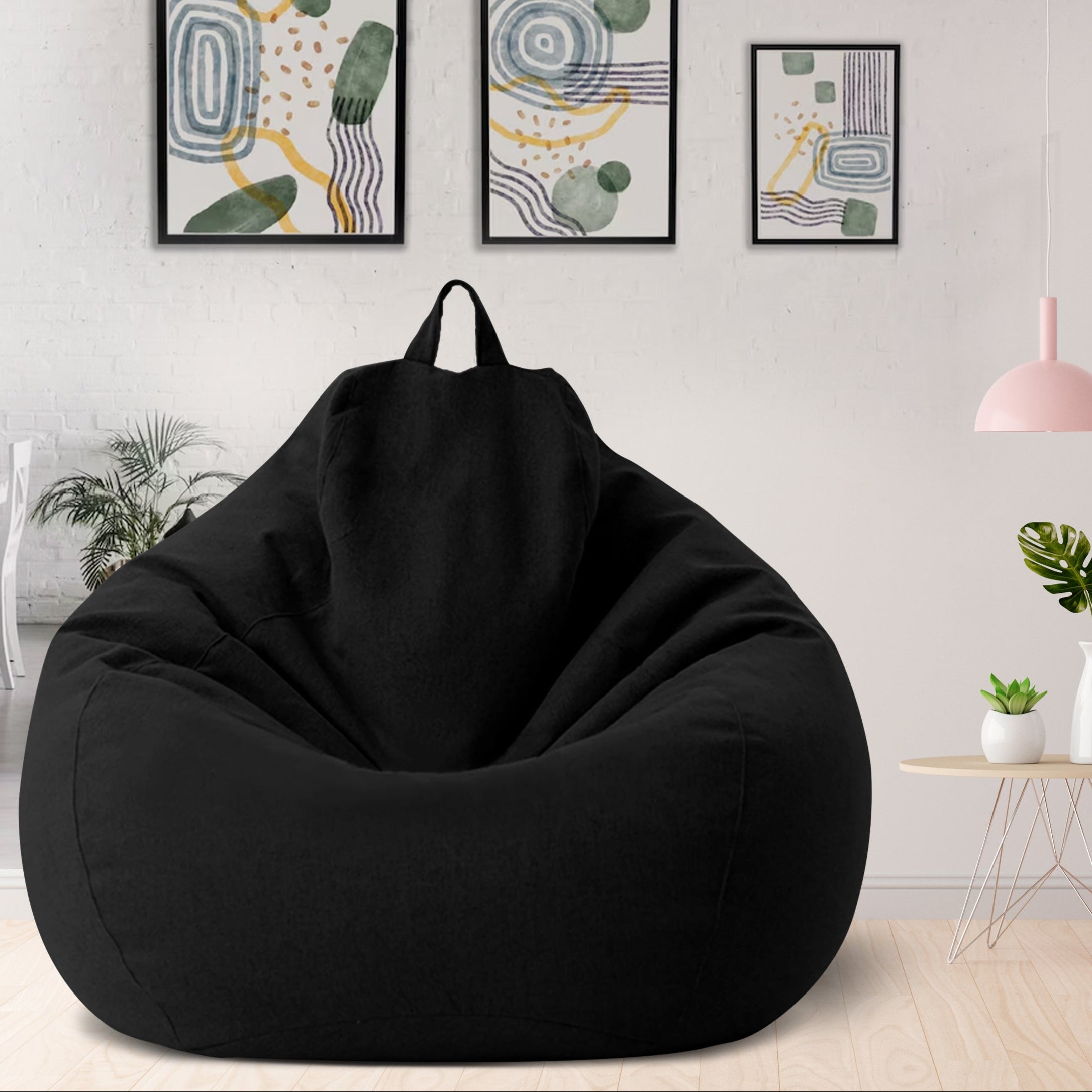 Norvo | Luksuriøs Lin Bean Bag – Ergonomisk & Stilfuld Komfort Møbel