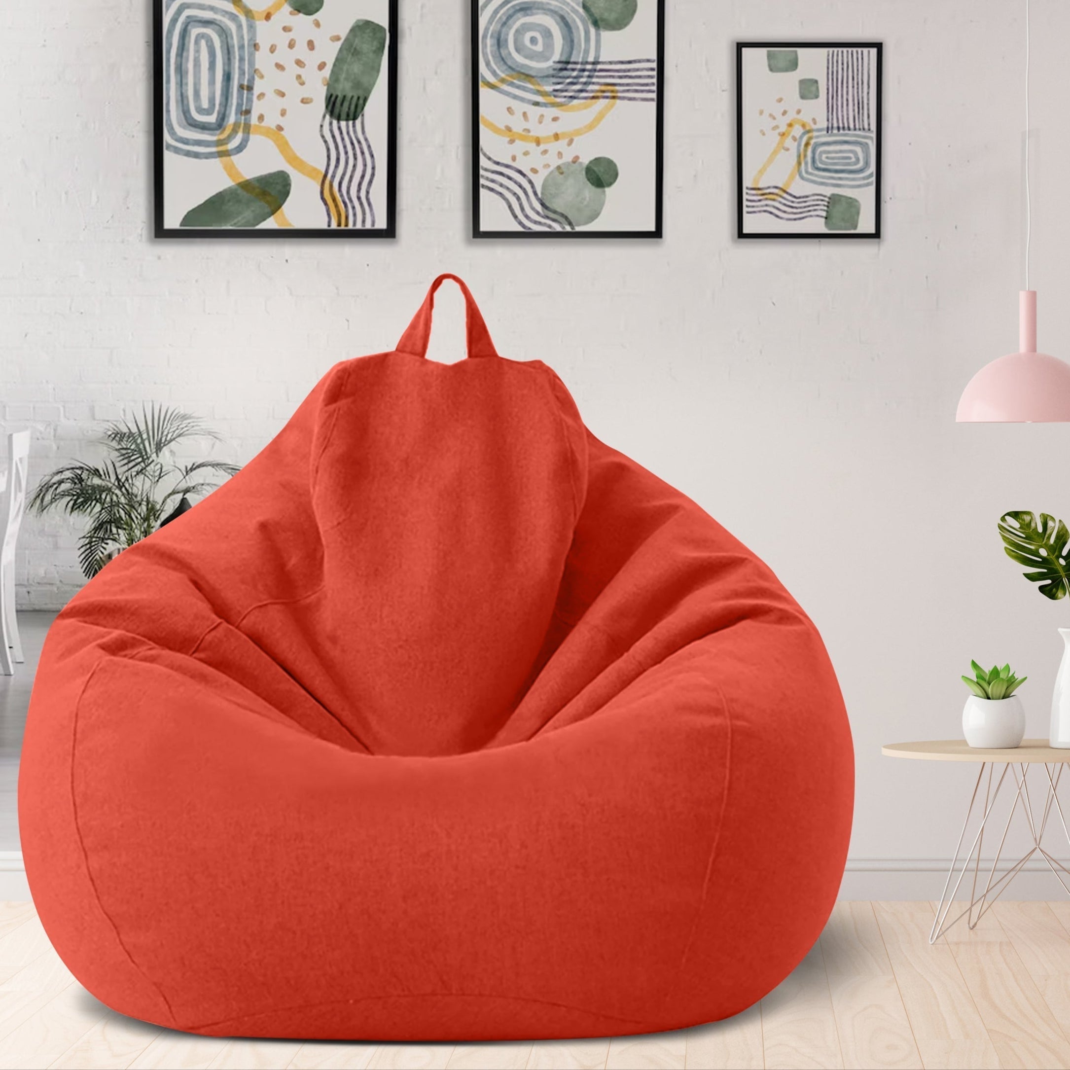 Norvo | Luksuriøs Lin Bean Bag – Ergonomisk & Stilfuld Komfort Møbel