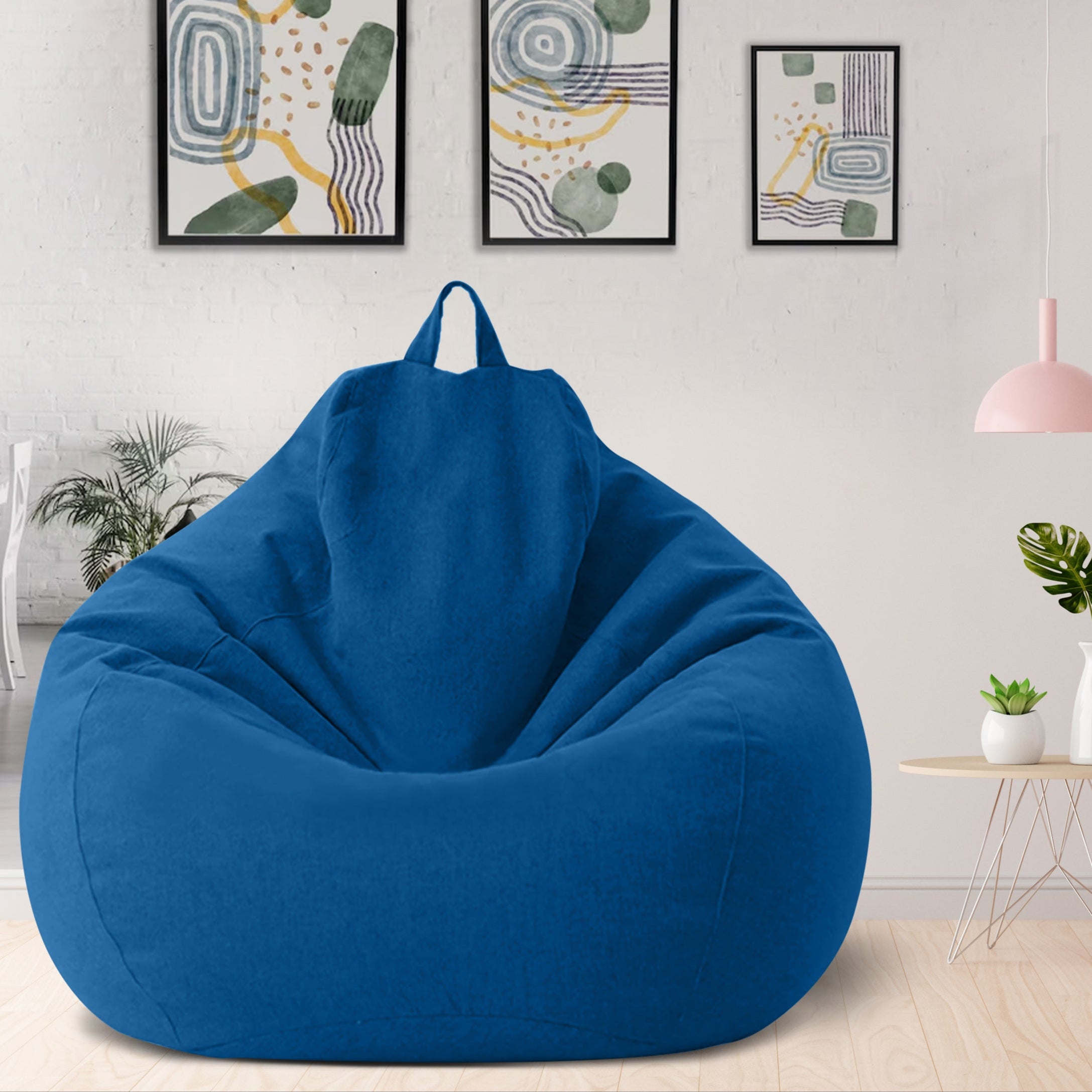 Norvo | Luksuriøs Lin Bean Bag – Ergonomisk & Stilfuld Komfort Møbel