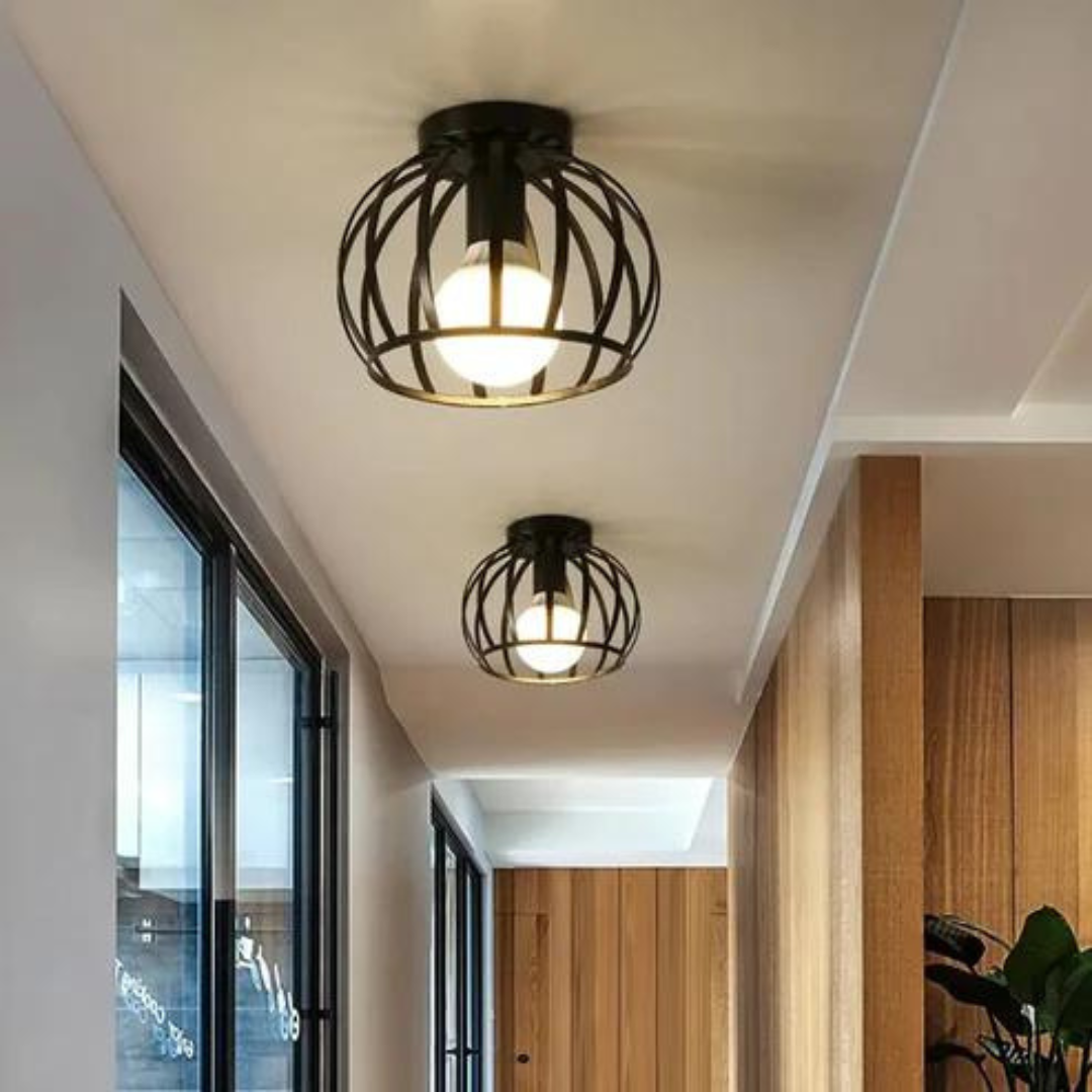 Industriel Loftslampe med Åben Design