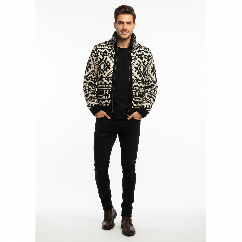 Dylan Herre Casual Strikket Cardigan – Varm, Komfortabel & Moderne Stil