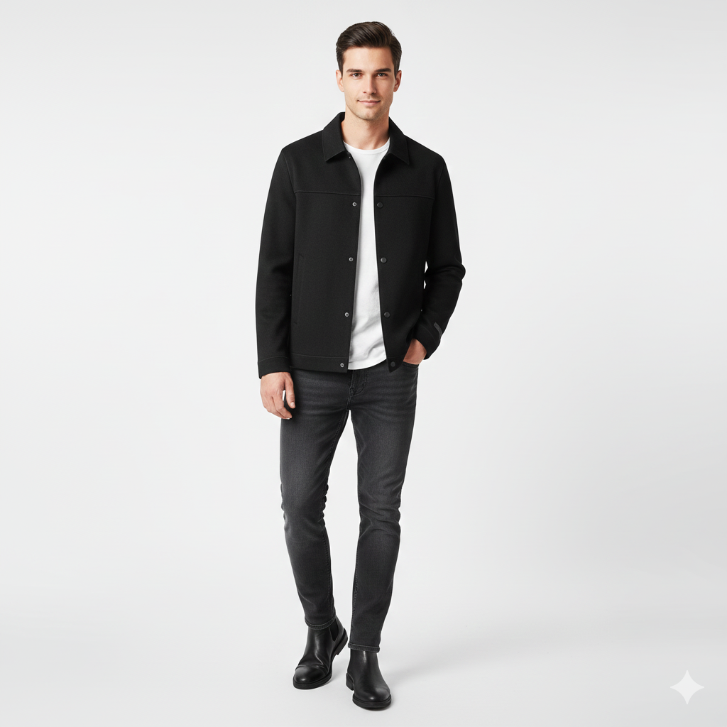 Hudson Herre Uld Fitted Frakke – Moderne Design & Tidøs Elegance