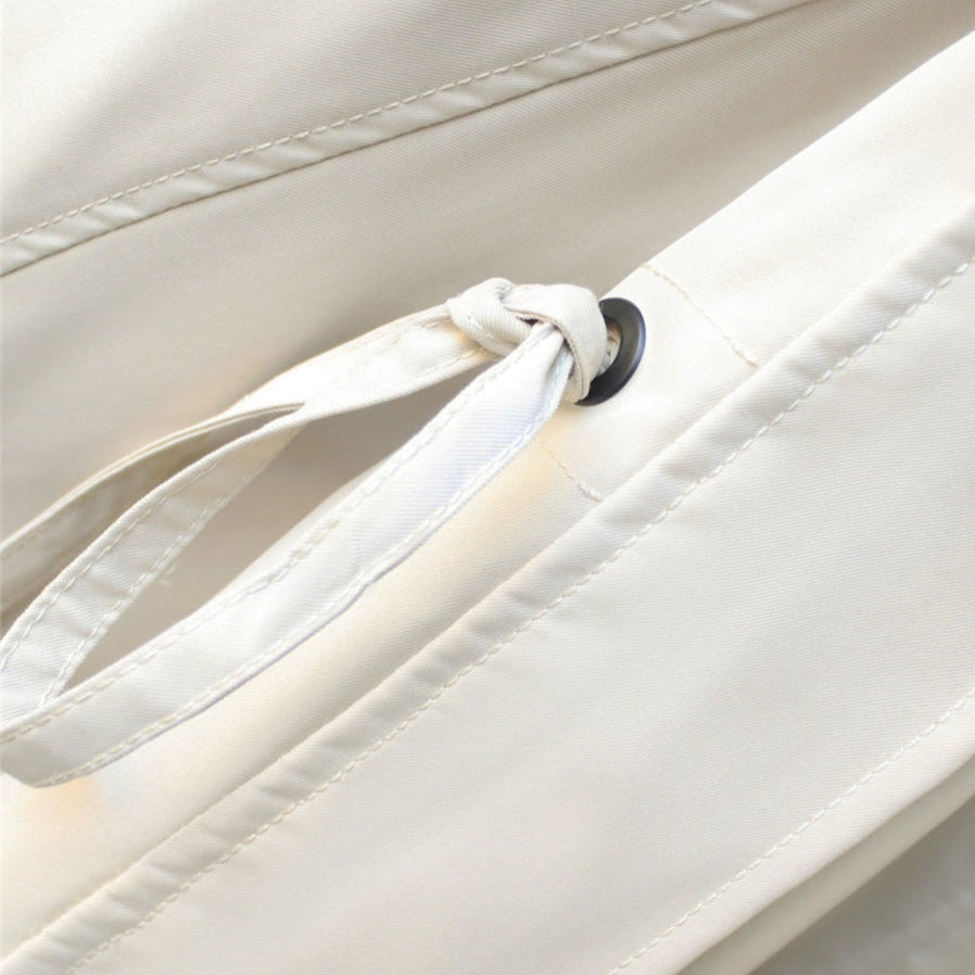 Mikyla Manteau Trench Kvinde – Chic Bicolor Moderne & Varm til Efterår Vinter Elegant