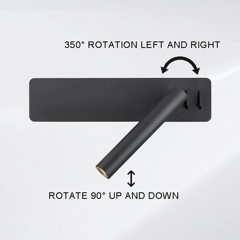 Justerbar LED-lampe til Sengebelysning Moderne Design