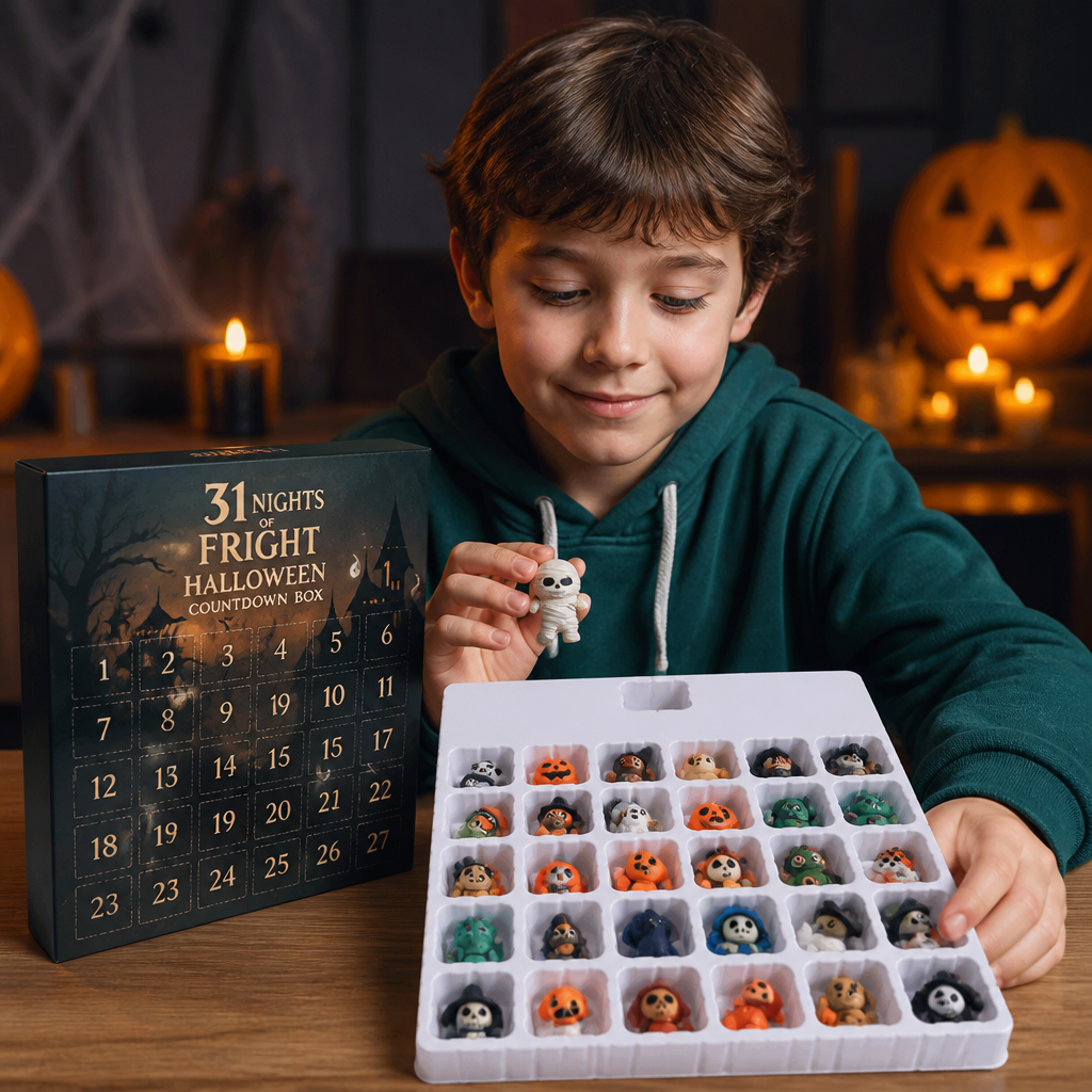 Halloween Adventskalender – Skrämmande Mini-Figurer & Hängare