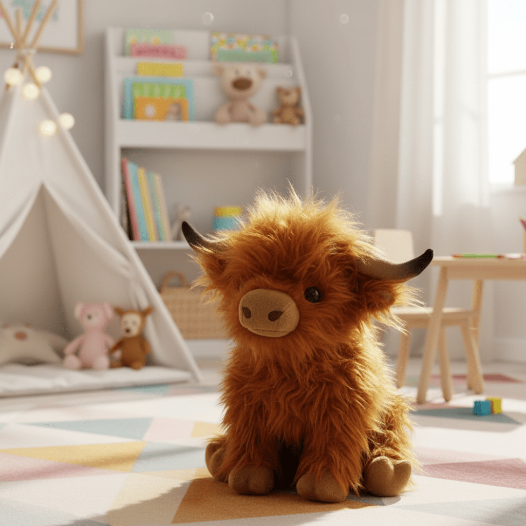 Kæledyr Cuddly Highland Cow til Børn og Voksne - Nuttede og Hyggelige Følgesvend