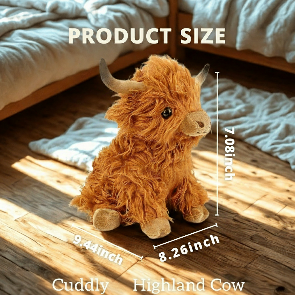 Kæledyr Cuddly Highland Cow til Børn og Voksne - Nuttede og Hyggelige Følgesvend