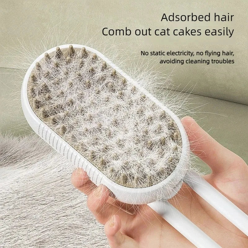 Kæledyrs 3-i-1 Dampbørste til Pleje og Hårfjerning