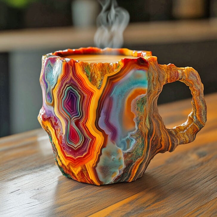 Kaffekopper Mineral Krystal Stilfuld Design