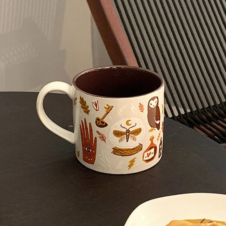Kaffekrus Med Hank Fantasifuldt Design 450 ml