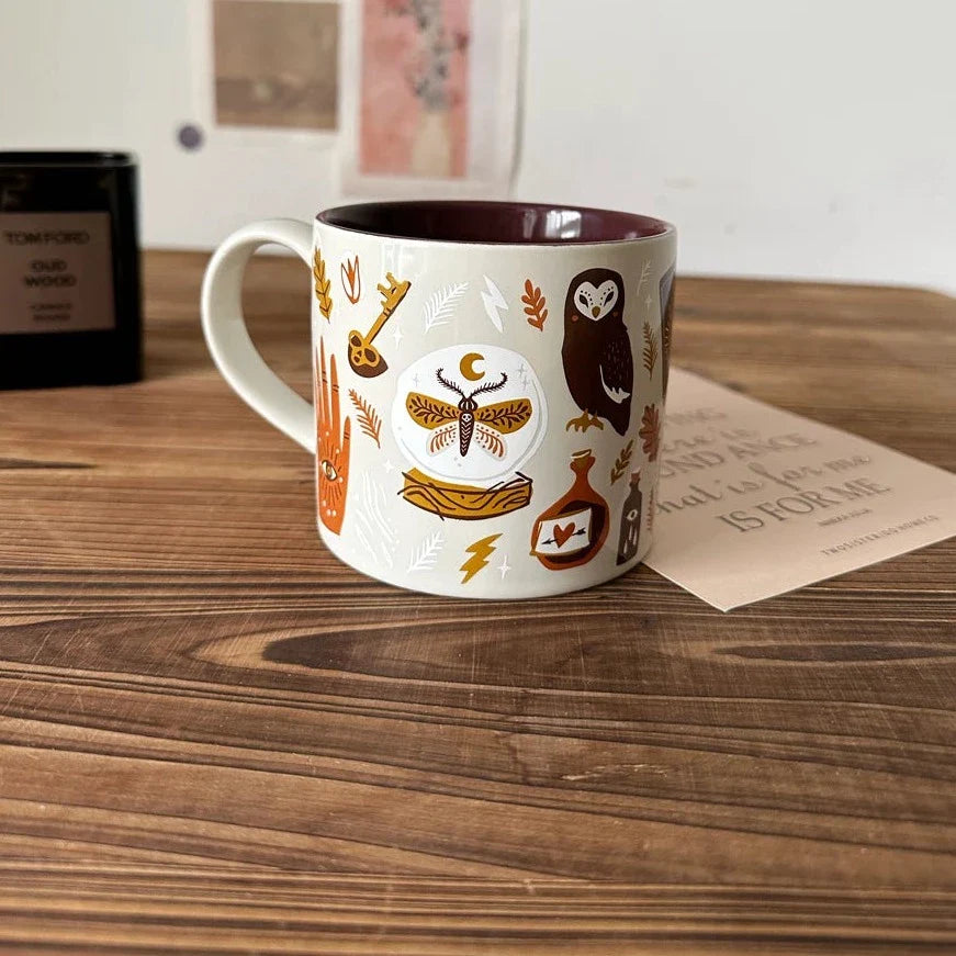 Kaffekrus Med Hank Fantasifuldt Design 450 ml