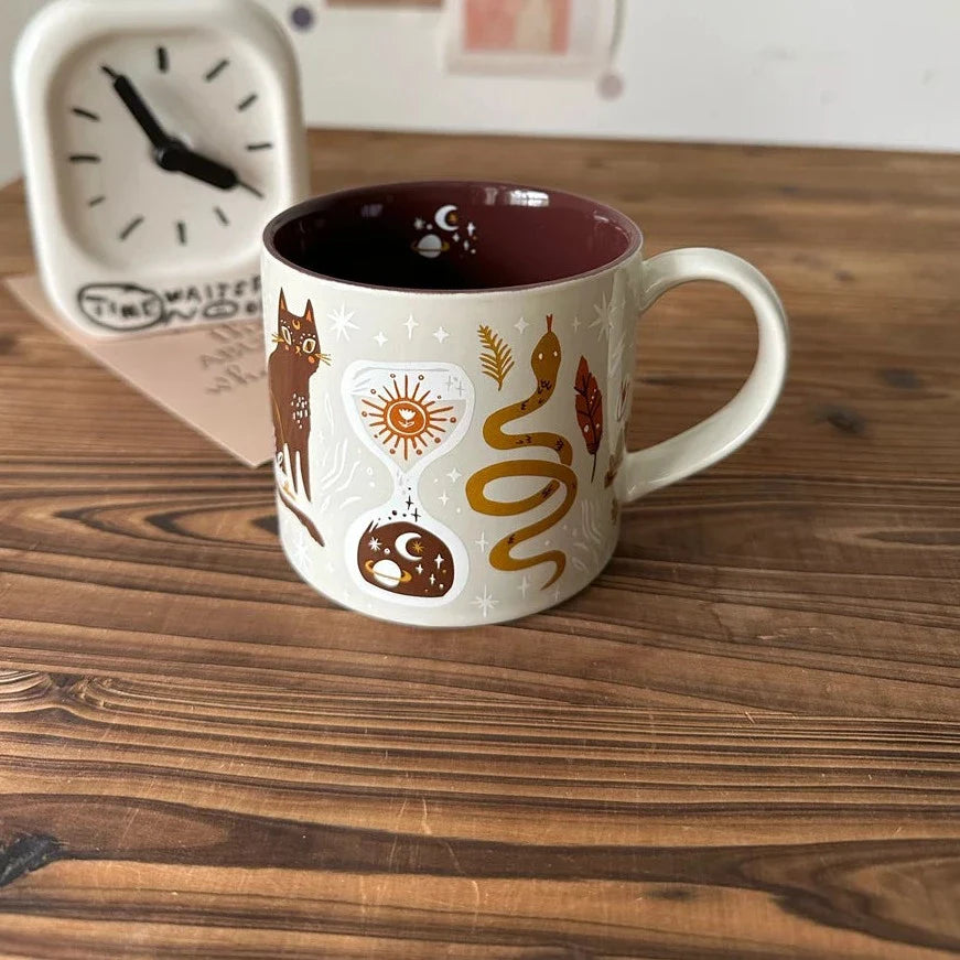 Kaffekrus Med Hank Fantasifuldt Design 450 ml