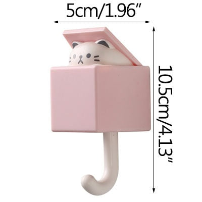 Kiggende kat væghængende krog