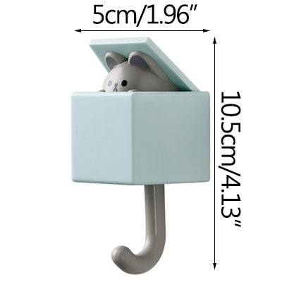 Kiggende kat væghængende krog