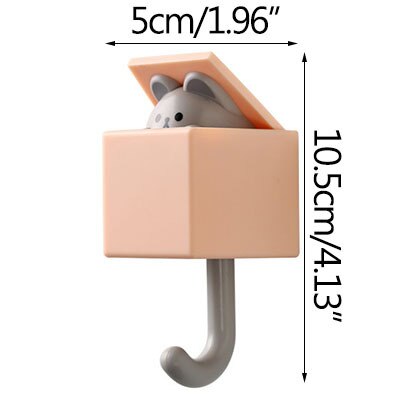 Kiggende kat væghængende krog
