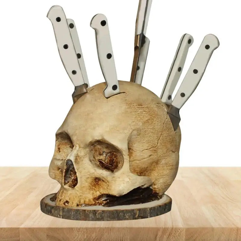 Knivholder med Spooky Skull Design