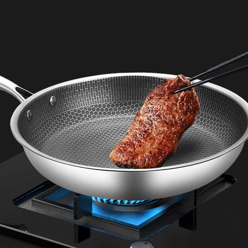 Køkkenpande i rustfrit stål med non-stick teknologi