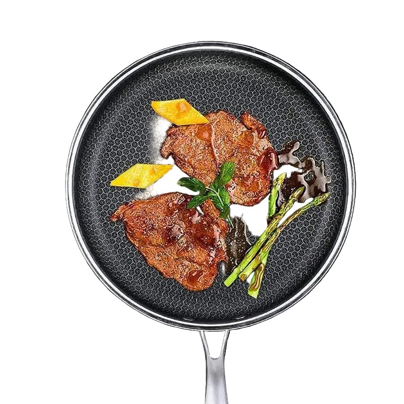 Køkkenpande i rustfrit stål med non-stick teknologi