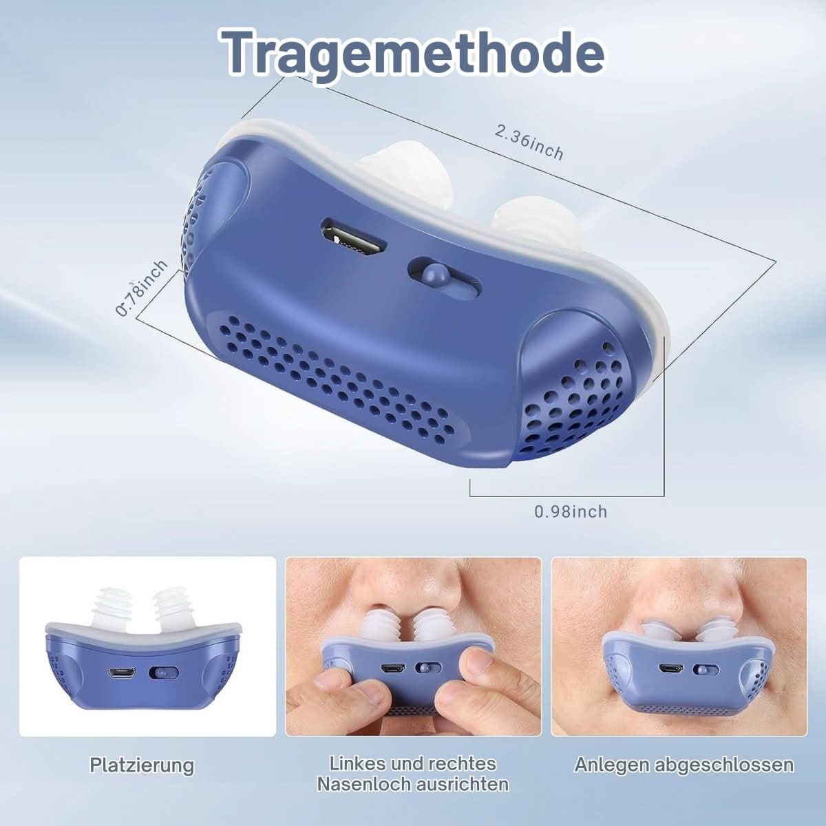 Kompakt CPAP-enhed til natlig vejrtrækning