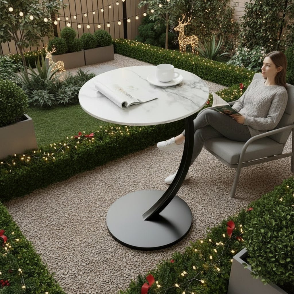 Kompakt Rundt Sidebord til Moderne Rum