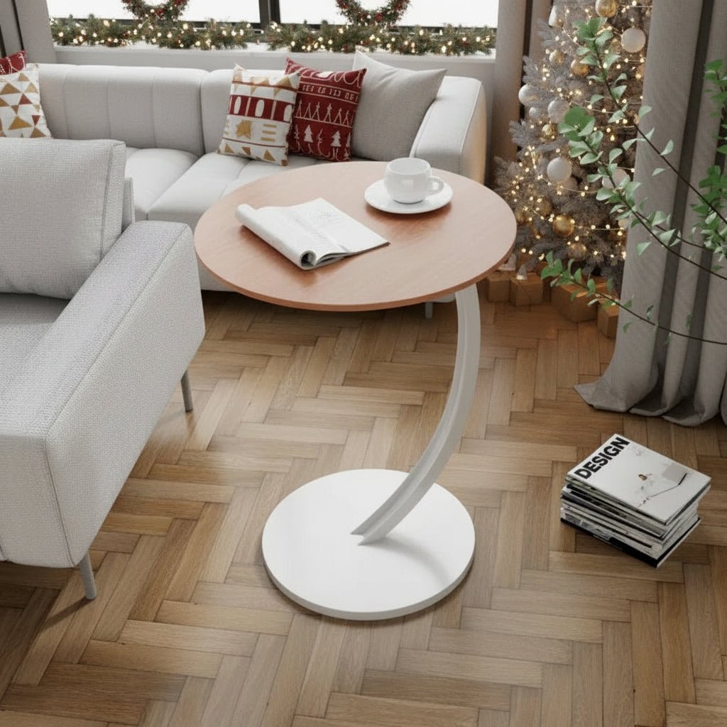 Kompakt Rundt Sidebord til Moderne Rum