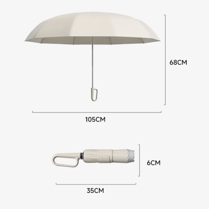 Kompakt Stormparaply med Reflekterende Kant