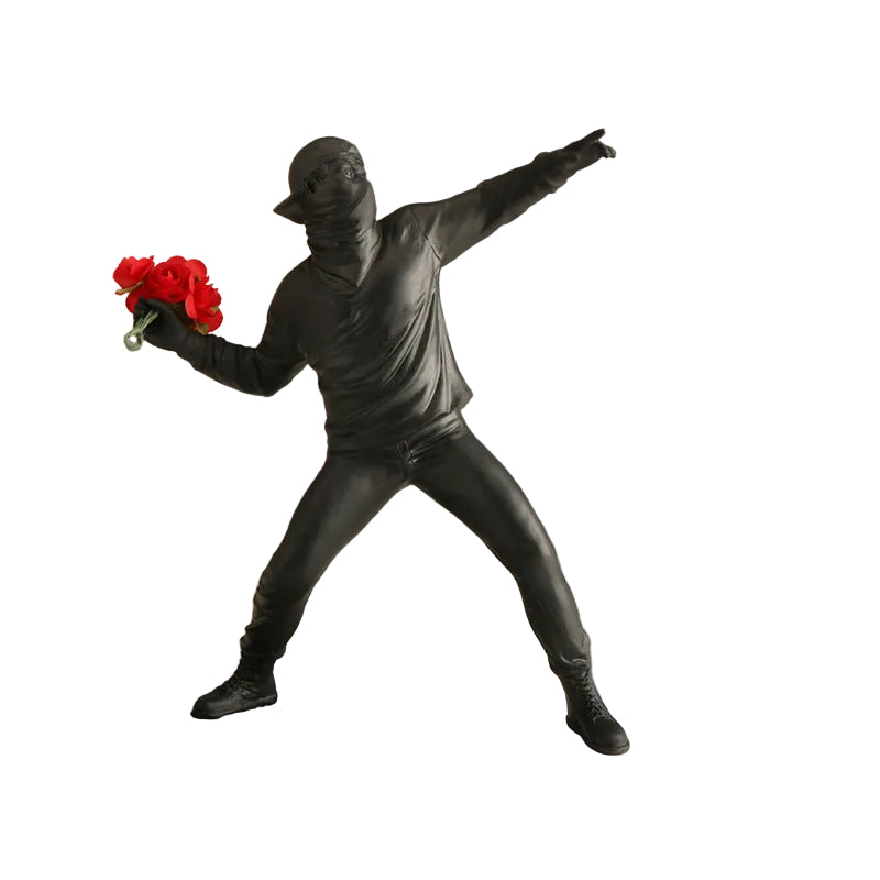 Kunstnerisk Dekoration Banksy Flower Rioters
