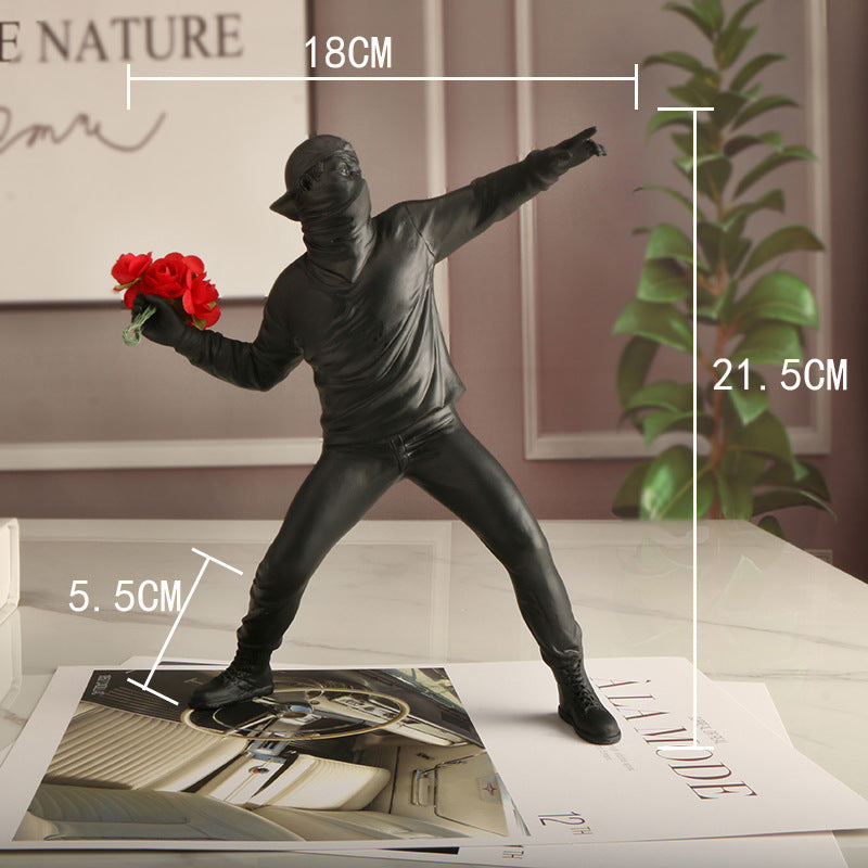 Kunstnerisk Dekoration Banksy Flower Rioters