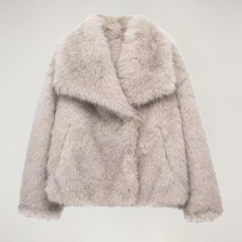 Liliana Manteau Luxe Kvinde – Ultra-Blød Faux Fur Frakke med Elegant Stil til Vinter
