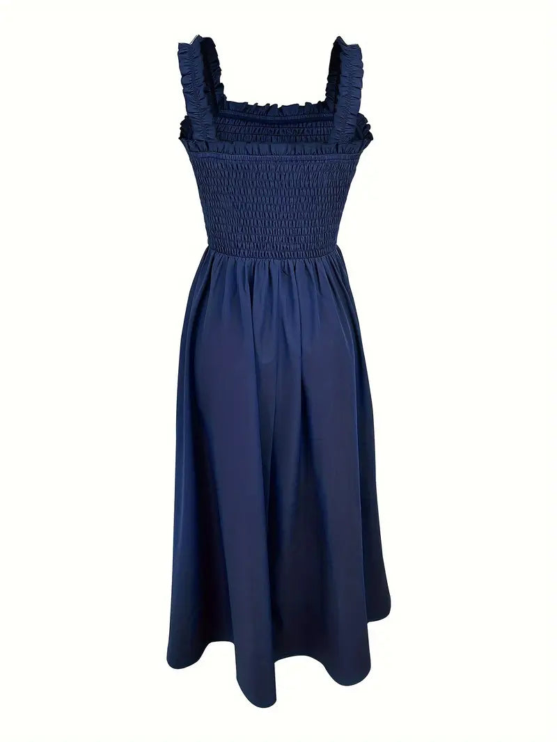 Kvinders A-Line Maxi Kjole Med Shirret Bodice