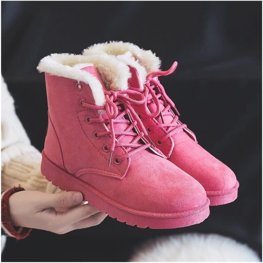 Kvinders Ankelstøvler med Snørebånd og Varm Foring