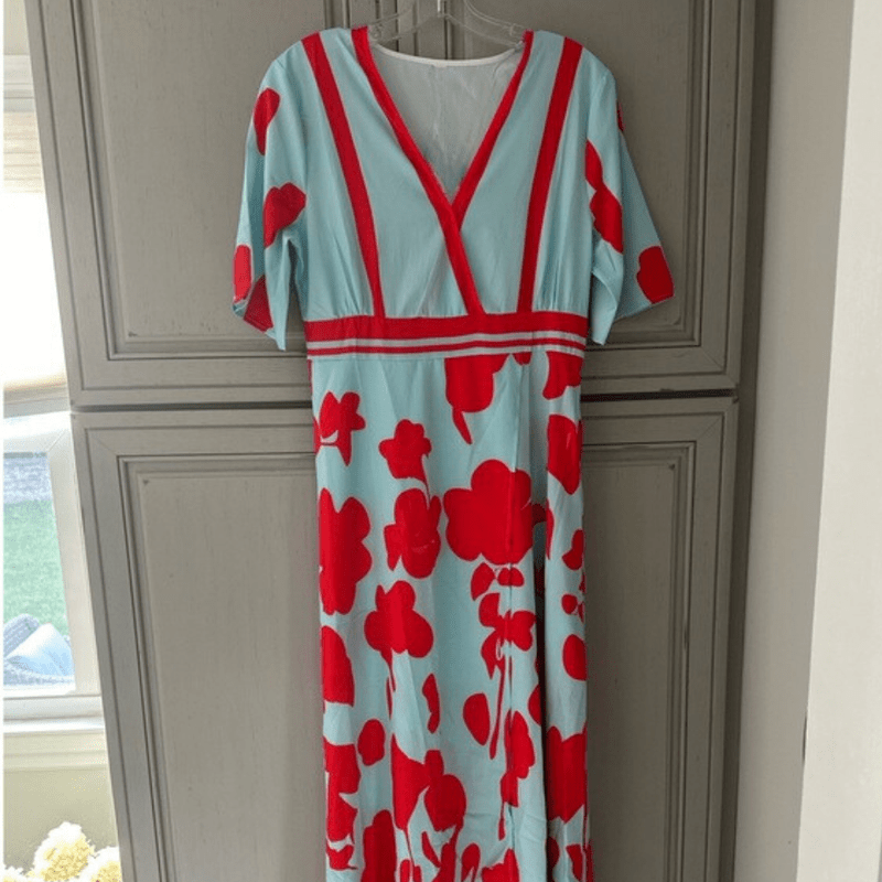Kvinders Blomsterkjole Elegant Design Polyester