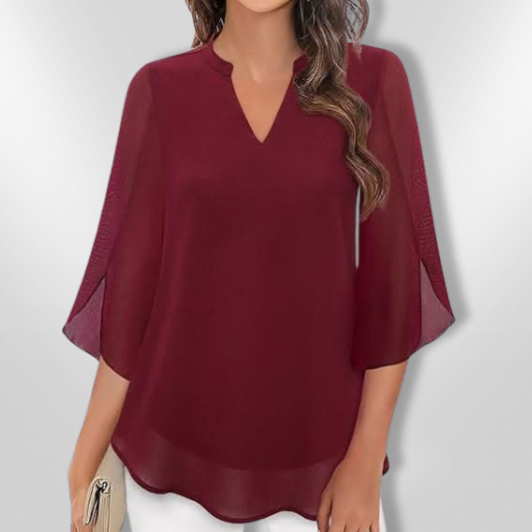 Kvinders Bluse Lagdelt Chic