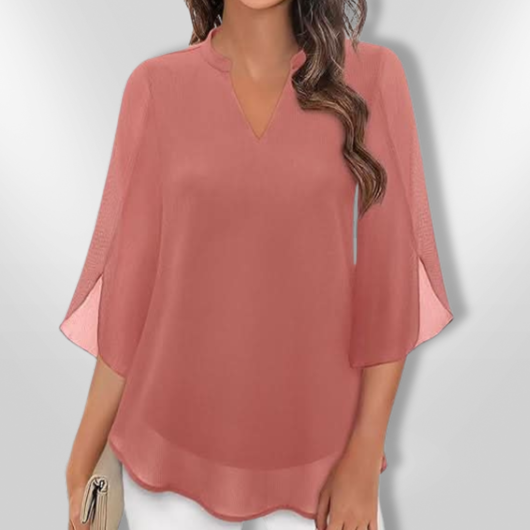 Kvinders Bluse Lagdelt Chic