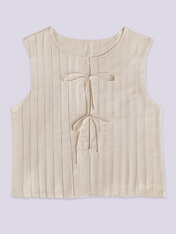 Kvinders Bluse Med Stropper Bomuld Linned