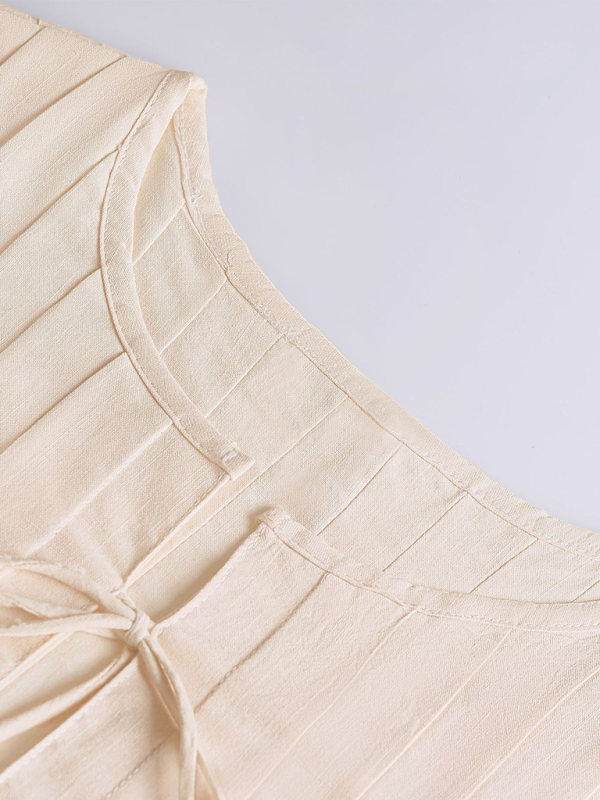 Kvinders Bluse Med Stropper Bomuld Linned