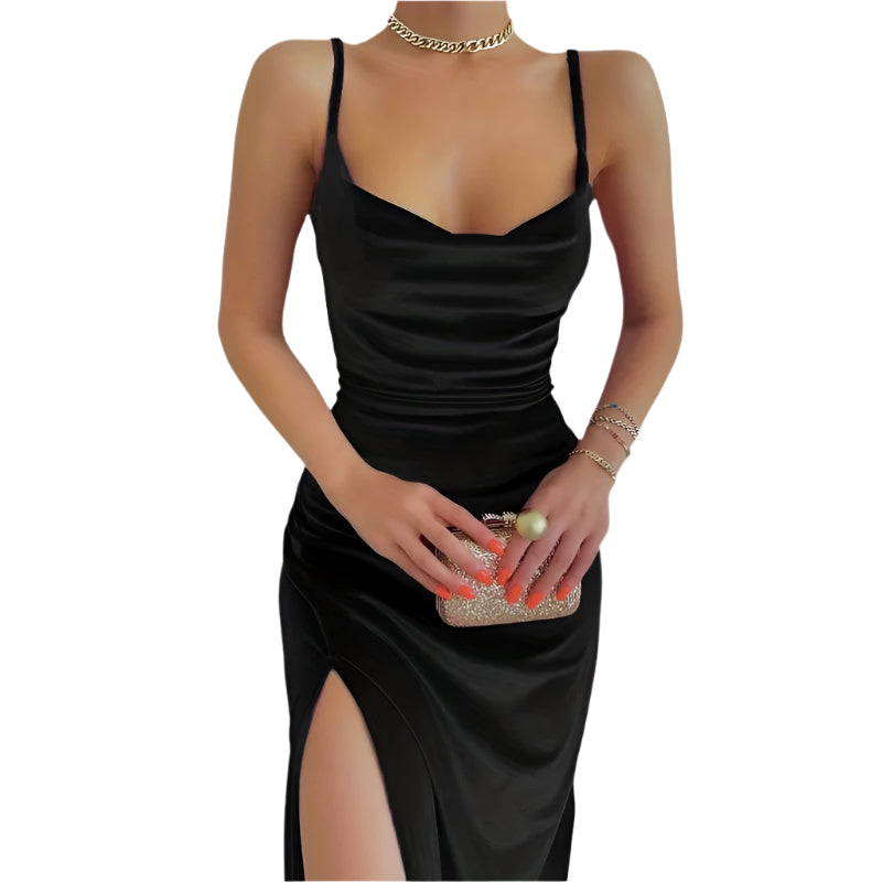 Kvinders Bodycon Kjole med Flet og Slids