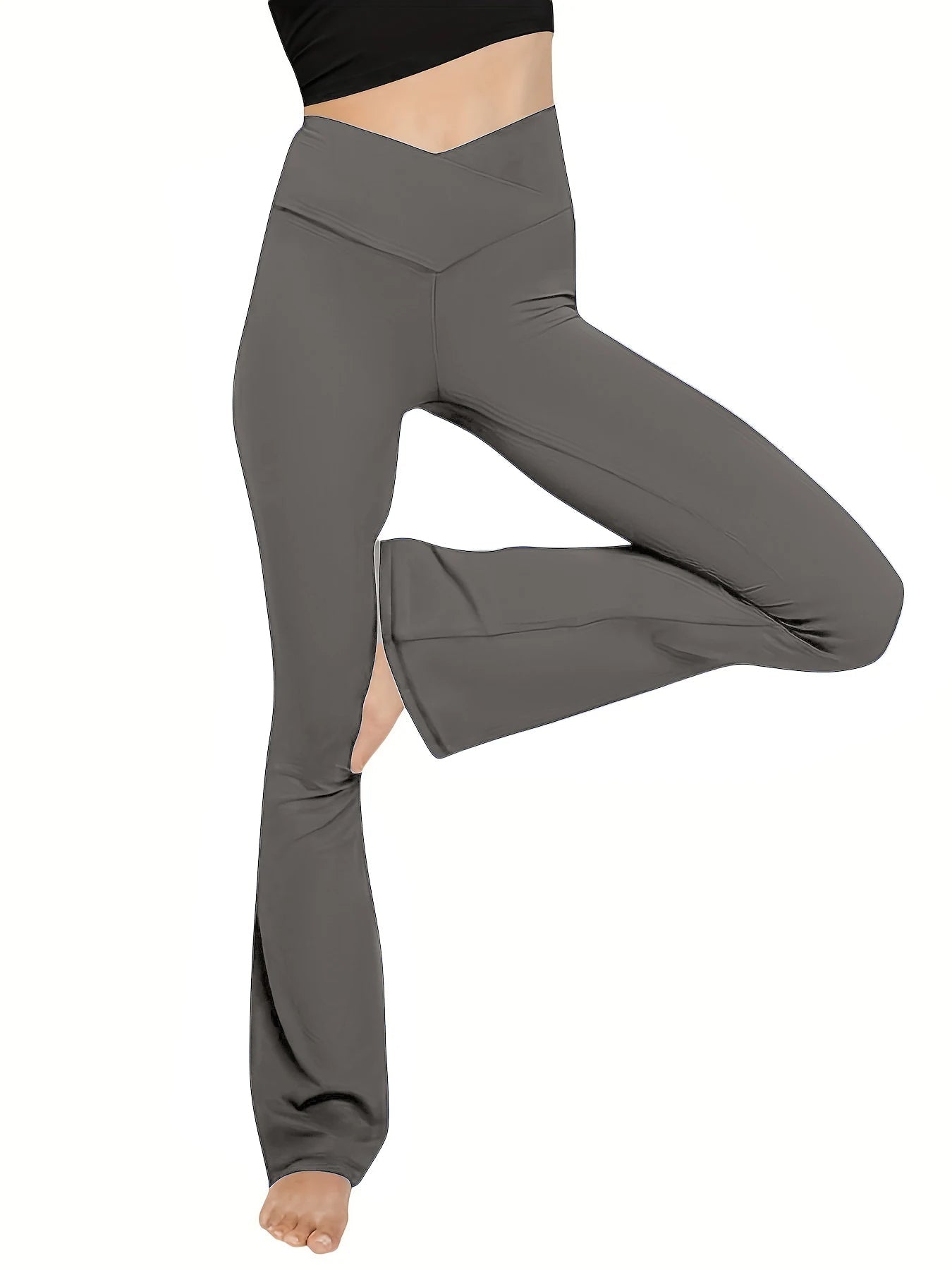 Kvinders Bootcut Leggings Høj Talje