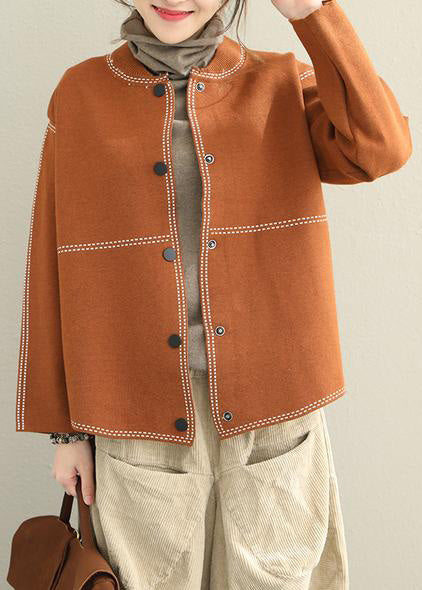 Kvinders Button Down Sweater Frakke Casual Stil