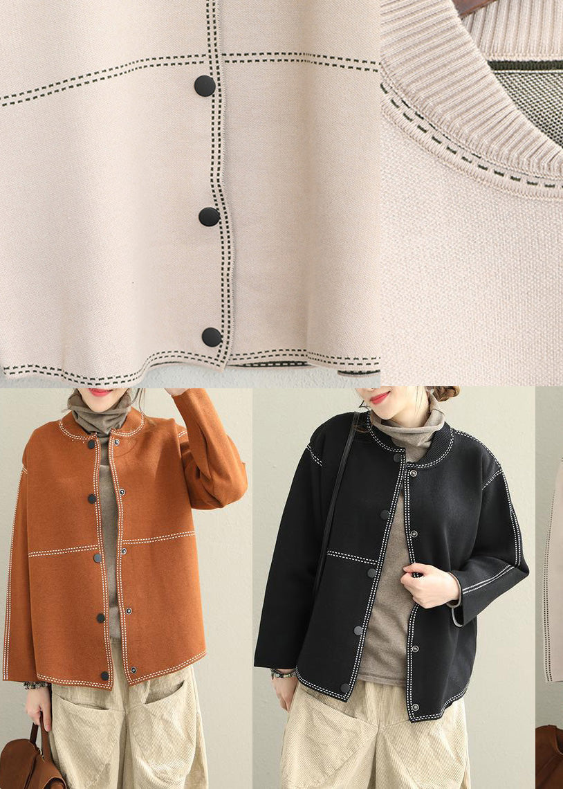 Kvinders Button Down Sweater Frakke Casual Stil