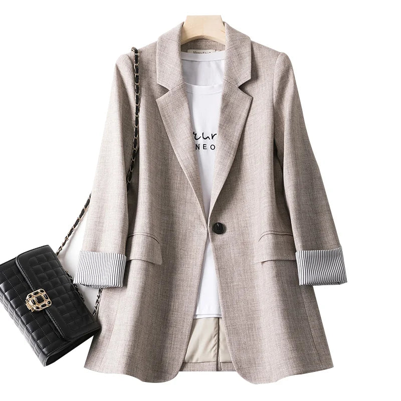 Kvinders Casual Blazer Langærmet