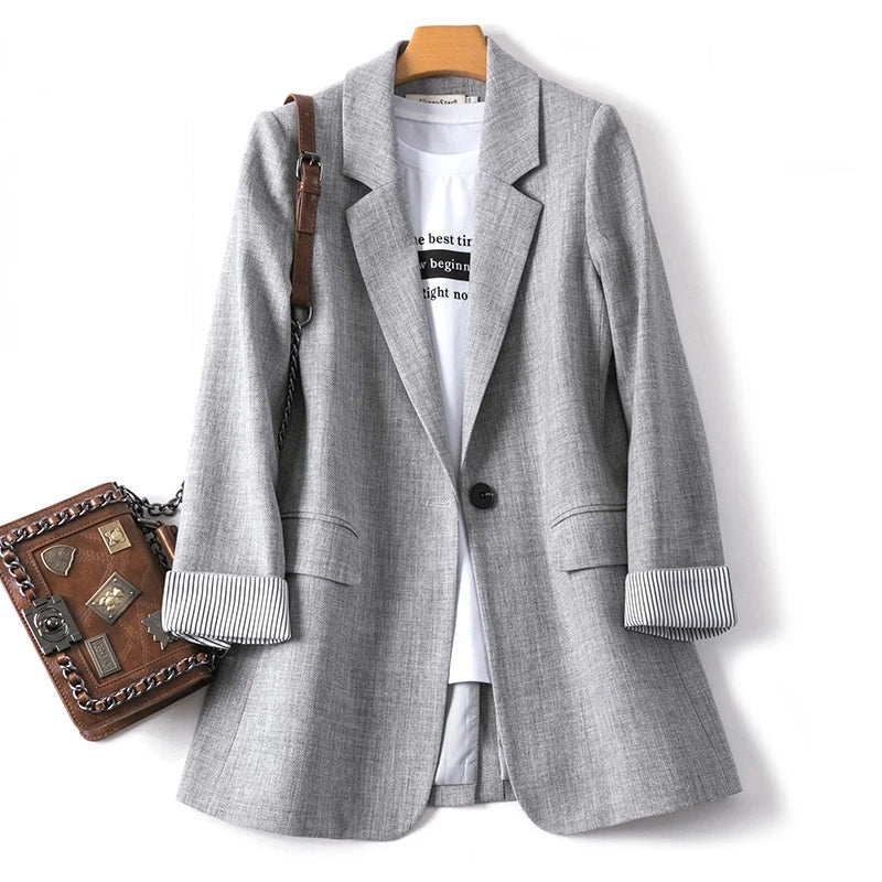 Kvinders Casual Blazer Langærmet
