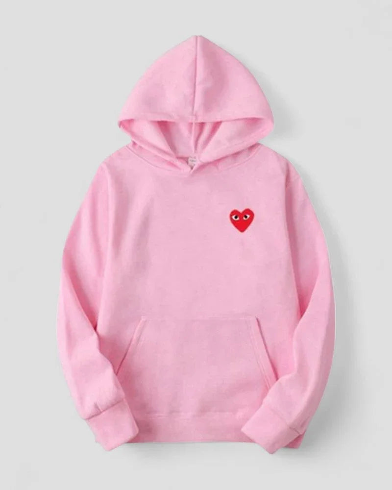 Kvinders Casual Hættetrøje med Broderet Design
