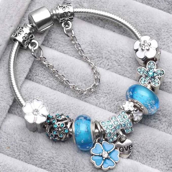 Kvinders Charm Armbånd Blomstermotiv
