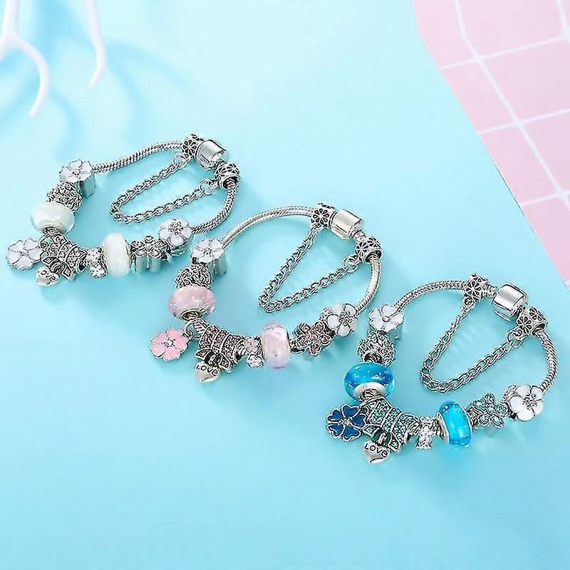 Kvinders Charm Armbånd Blomstermotiv