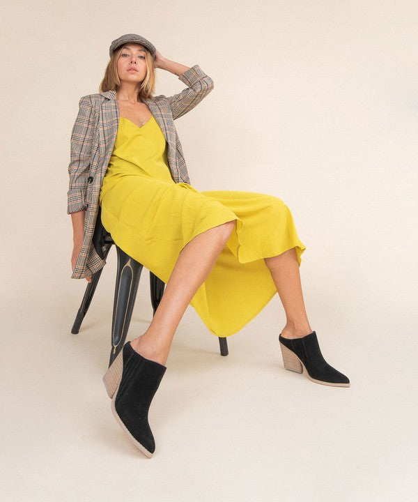Kvinders Chunky Hill Wedge Mule Sko i Sort