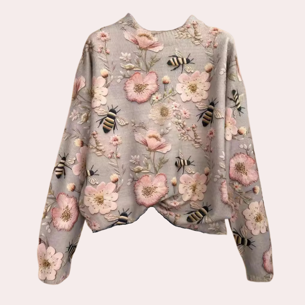 Kvinders Damesweater med Blomsterdesign