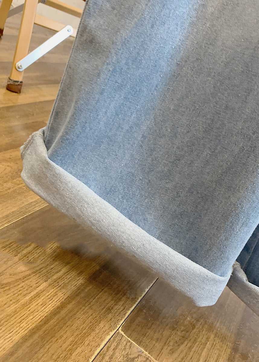 Kvinders Denim Jumpsuit med Sløjfe Detalje
