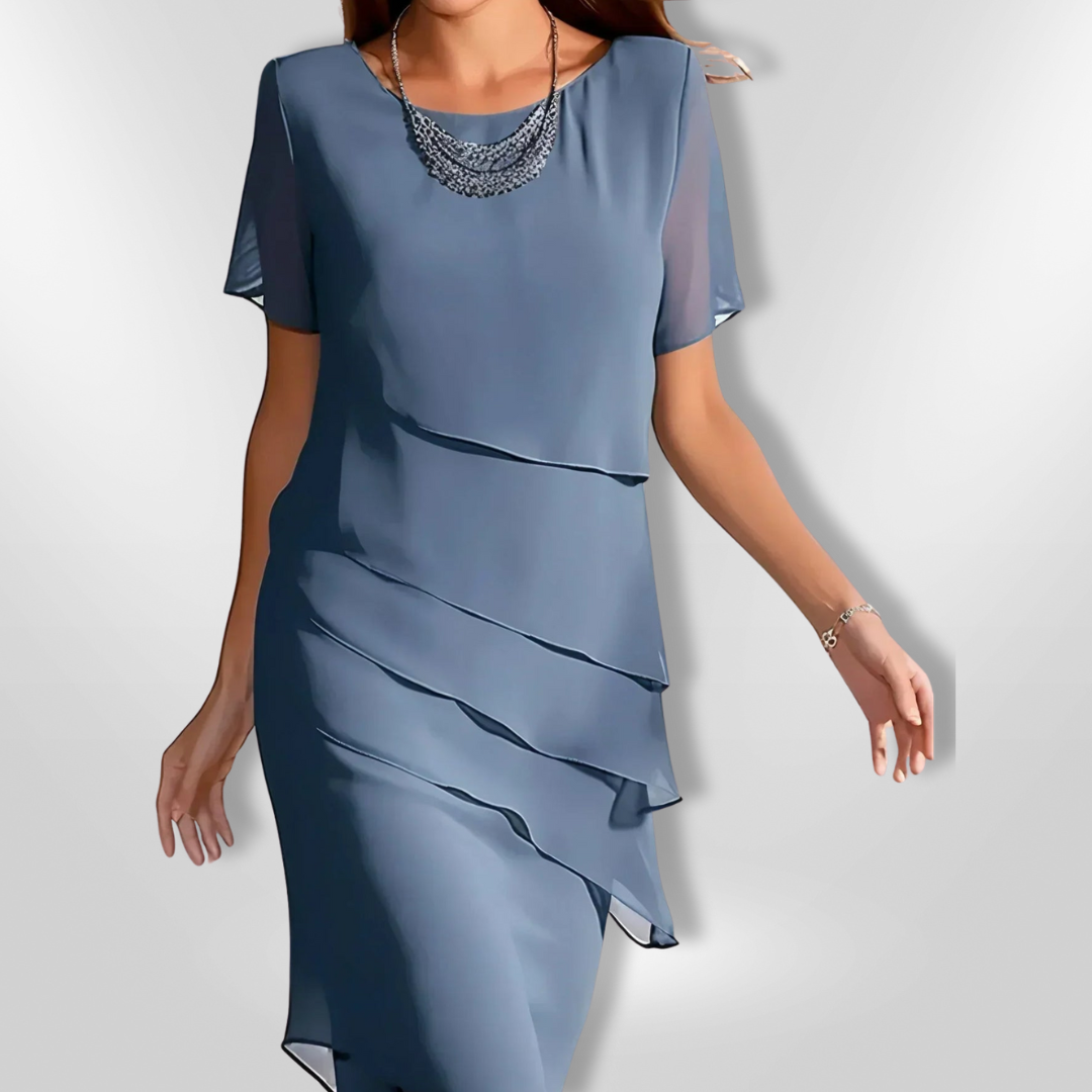 Kvinders Elegant Kjole i Chiffon